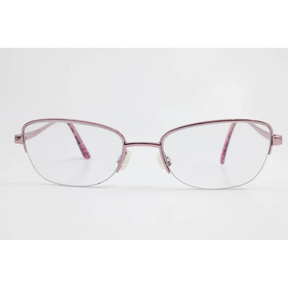 Bebe BB5107 780 Shiny Rose Gold Semi Rimless Eyeglasses Frames 52-18-135 Crystal